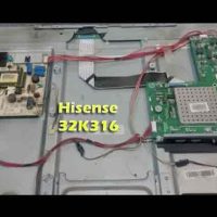 پنل شکسته هایسنس Broken panel of Hisense LED TV, model-32k316