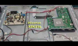 پنل شکسته هایسنس Broken panel of Hisense LED TV, model-32k316
