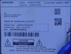 مینبرد SAMSUNG ua49nu7100k