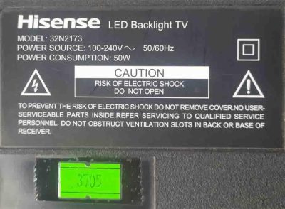 broken panels tv پنل تلویزیون شکسته پاورمین موجودHisense Model:32N2173