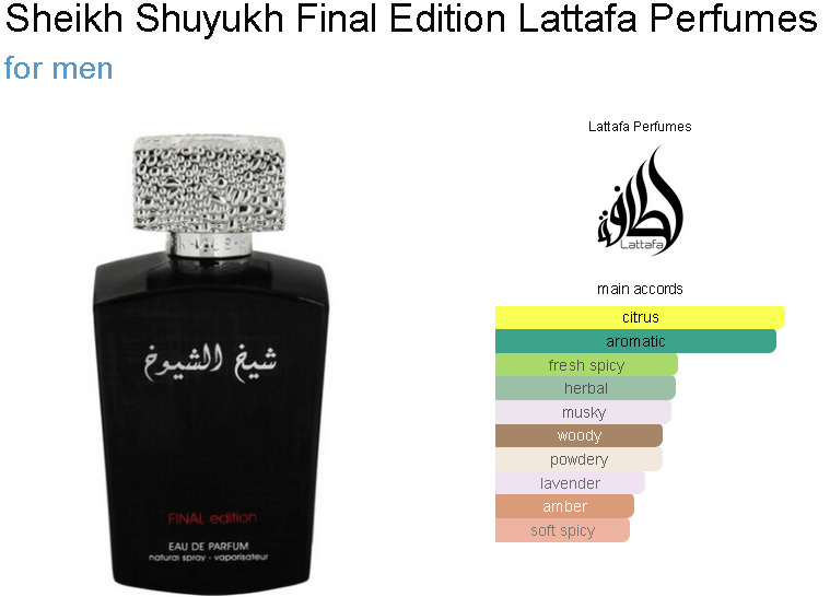 عطر ادکلن مردانه لطافه شیخ الشیوخ فاینال ادیشن (Lattafa Sheikh Al Shuyukh Final Edition