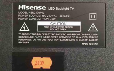 هایسنس پنل شکسته مدل Hisense 43N2170PW
