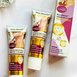 کرم کلاژن جوانسازی و درمان قطعی چروک دور گردن وگلو حجم۸۰میلkiss Beauty FIRMING AND LIFTING NECK CRFAM80ml