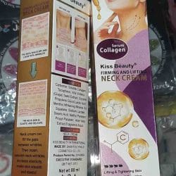 کرم کلاژن جوانسازی و درمان قطعی چروک دور گردن وگلو حجم۸۰میلkiss Beauty FIRMING AND LIFTING NECK CRFAM80ml