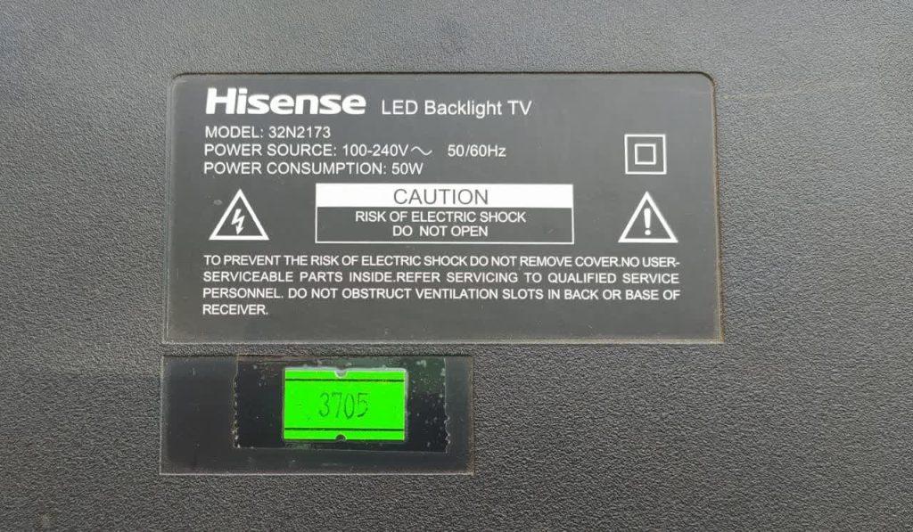 HISENSE BROKEN PANEL Model 32N2173 مدل 32N2173هایسنس پنل شکسته