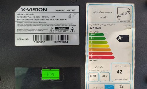 XVISION 32XT520 BROKEN PANEL ایکس ویژن پنل شکسته