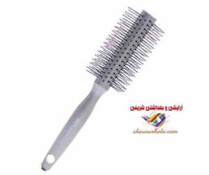 برس مو سوزن پلاستیکی گرد بیول (Biol) مدل آی استایل رنگ خاکستری