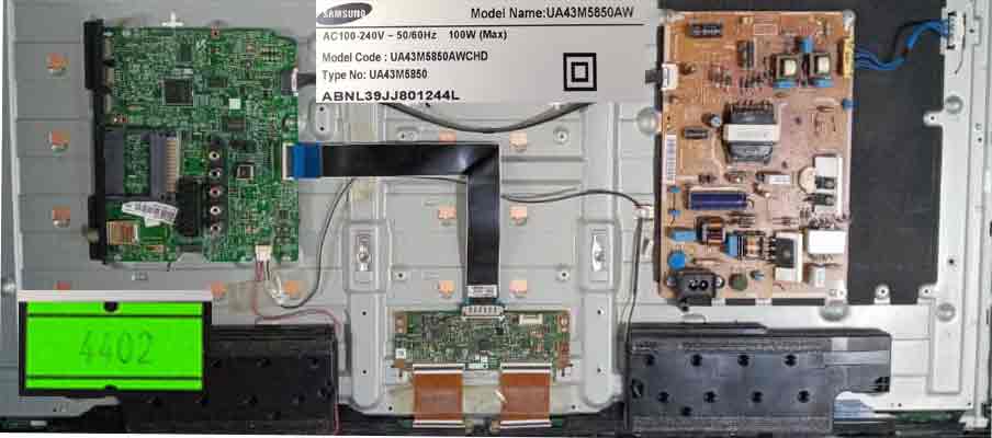 تلویزیون پنل شکسته سامسونگ مدل UA43M5850AW
